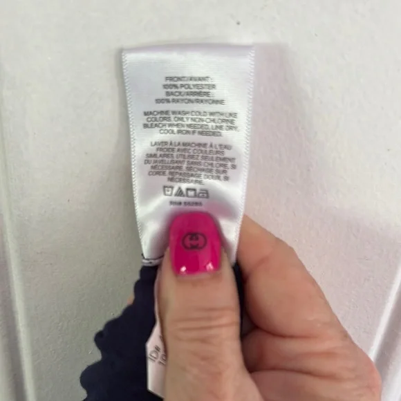 Express Navy and Pink Floral Top Sz XS - Picture 5 of 5